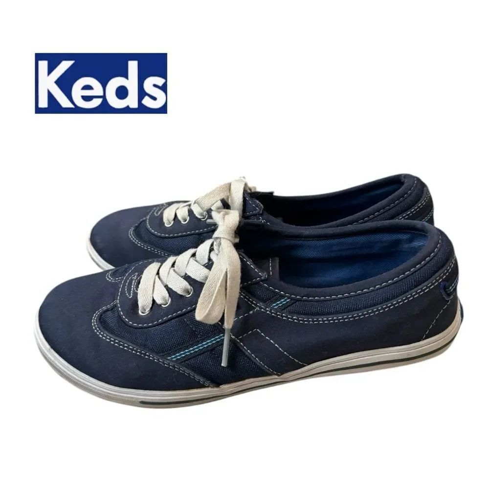 KEDS Women's Navy Blue Ortholite Memory Foam Lace-up Sneakers 7